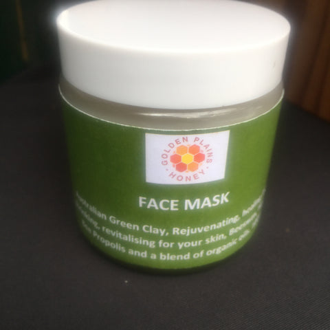 Green clay face mask